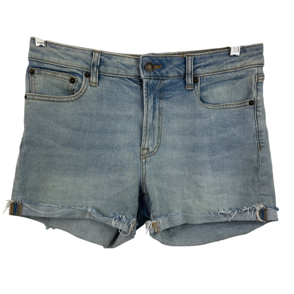Goodthreads Light Wash Denim Cutoff Jean Shorts With Frayed Hem Womens Size 28
